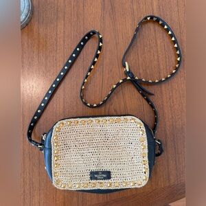 Valentino Raffia Crossbody Bag